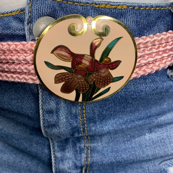 Vintage Yen China House Cloisonné Roped Belt